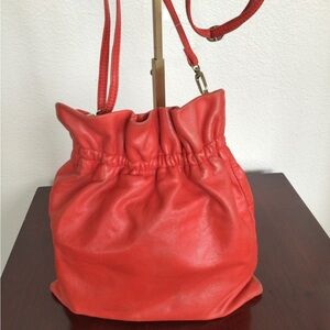 HOBO Vibrant Red Leather Shoulder Bag